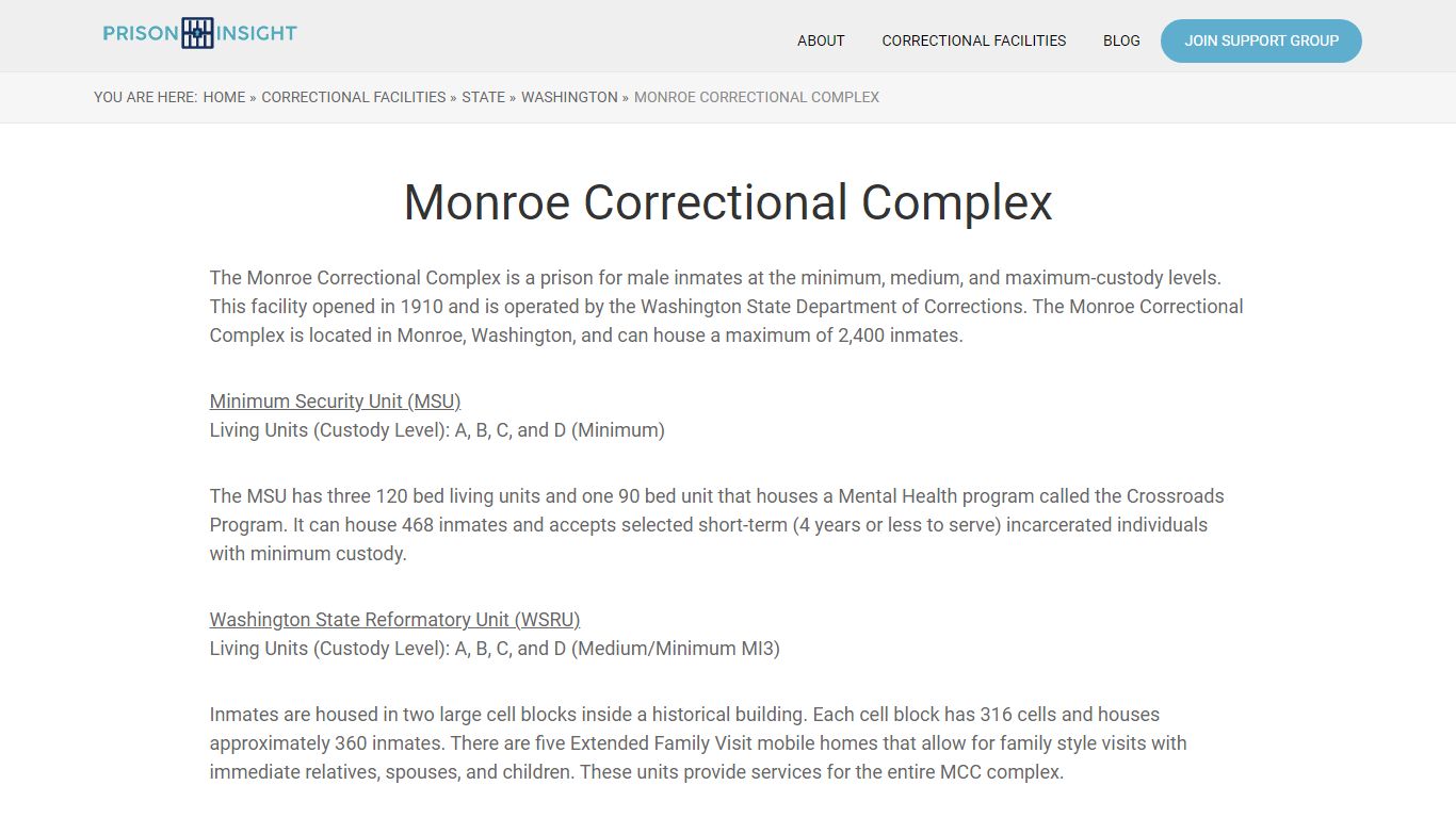 Monroe Correctional Complex - Prison Insight